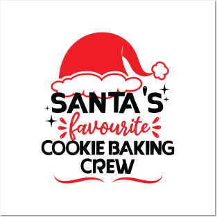 santa's favourite cookie baking crew Posters and Art